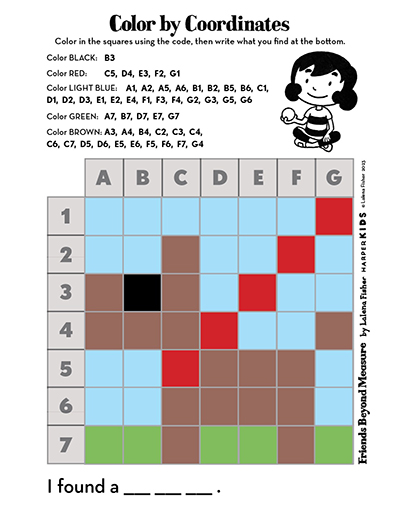 Color by coordinates activity worksheet
