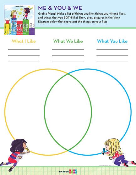 3-page activity for the book Friends Beyond Measure